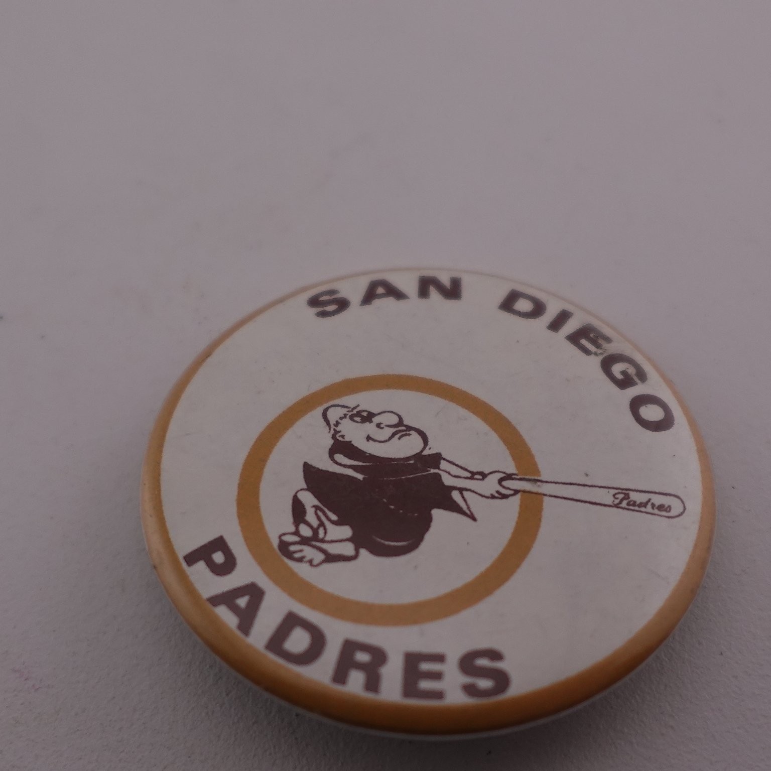 San Diego Padres Pinback Button Vintage Baseball Logo Round