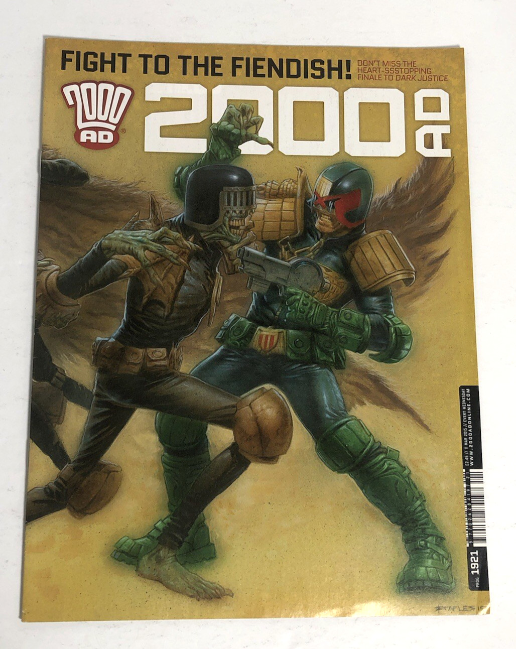 2000 AD Comics PROG 1921 MARCH 2015 Judge Dredd UK Paper Comicbook Rebellion