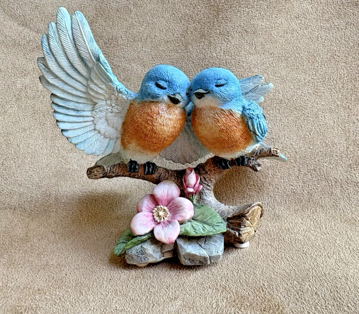 Love Birds In Blue Hamilton Garden Romances Are Forever Collection Figurine