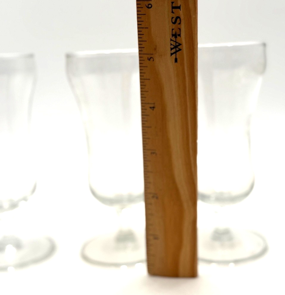 GLOWS TESTED RARE Set 4 Uranium Glass Cordial Glasses 6” Stemware UV Reactor