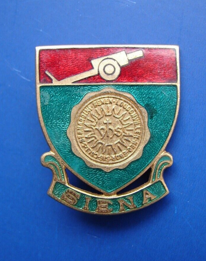 Vintage Military Badge Pin Back US Siena College ROTC DUI N.S MEYER INC NY