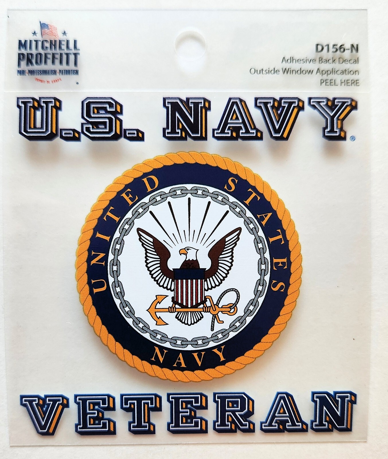 US NAVY VETERAN STICKER D156-N – MADE IN THE USA !!