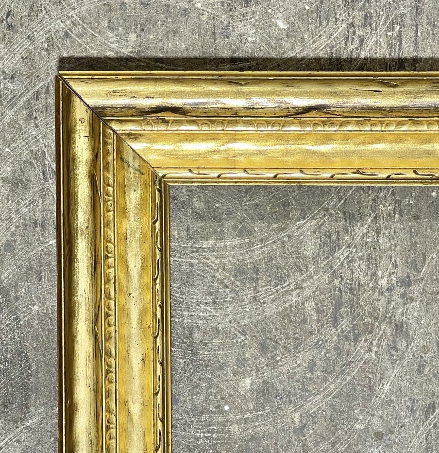 VINTAGE FITs 20”x26” LEMON GOLD GILT ART NOUVEAU ARTs & CRAFTs PICTURE FRAME++
