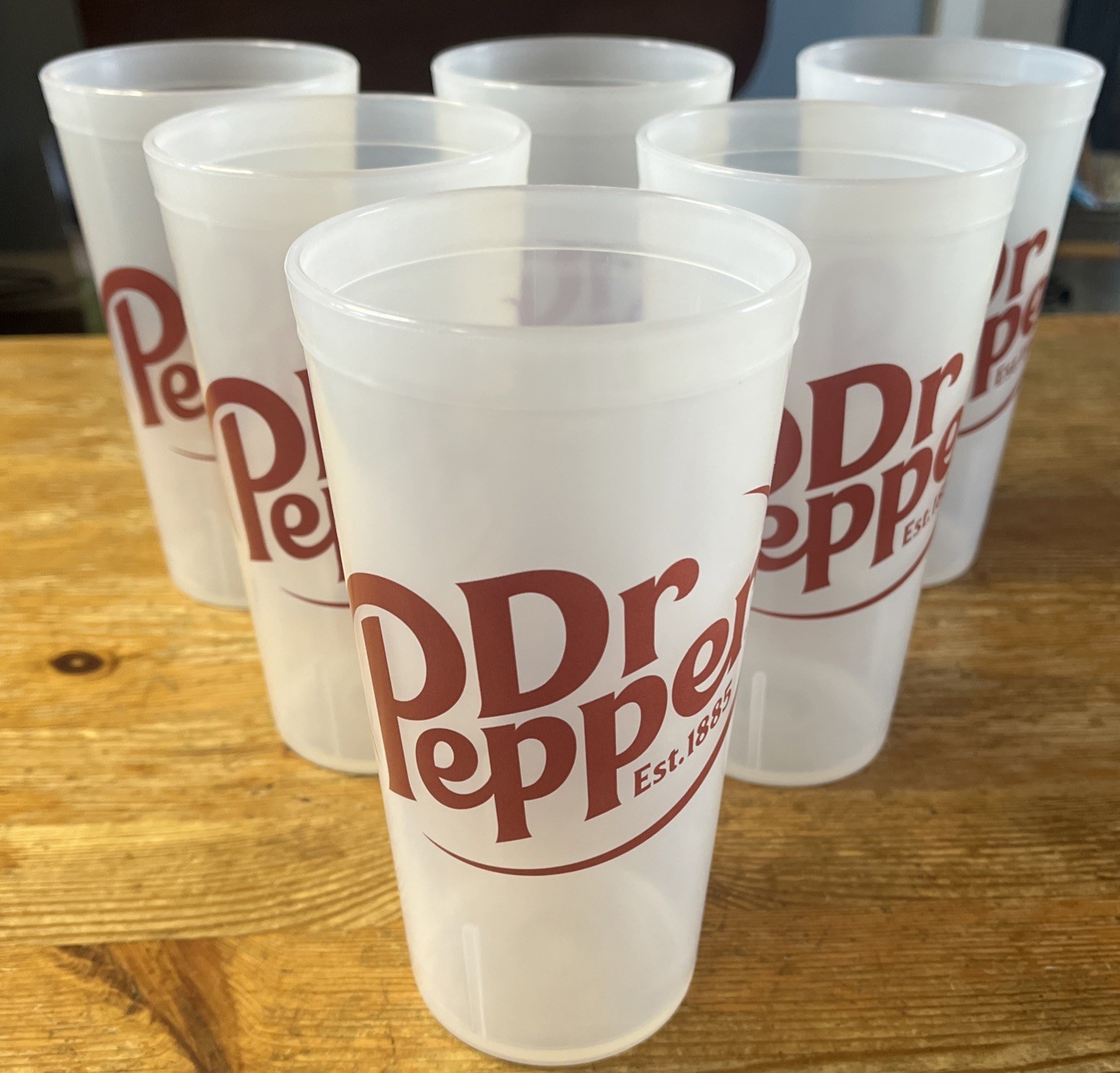 Dr Pepper Plastic Cup Set 6 New 20 oz Tumblers 2019 Promo Soda Advertising