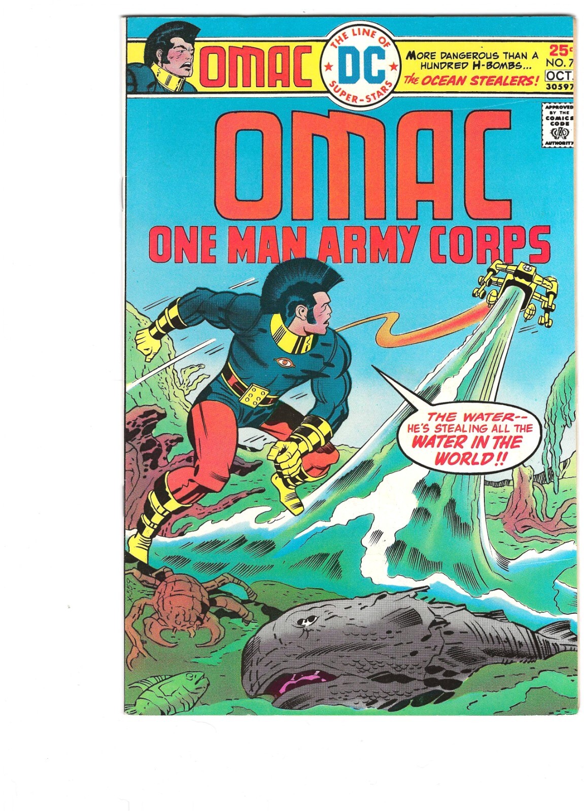 OMAC # 7 VF+/NM BRONZE AGE DC KIRBY DARKSEID MIRACLE FOREVER APES PLANET KAMANDI