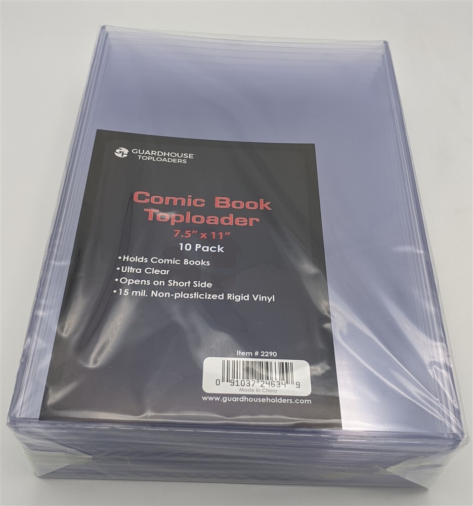 Case of 100 GuardHouse Silver Age Comic Book Rigid Clear Plastic Topload Holders