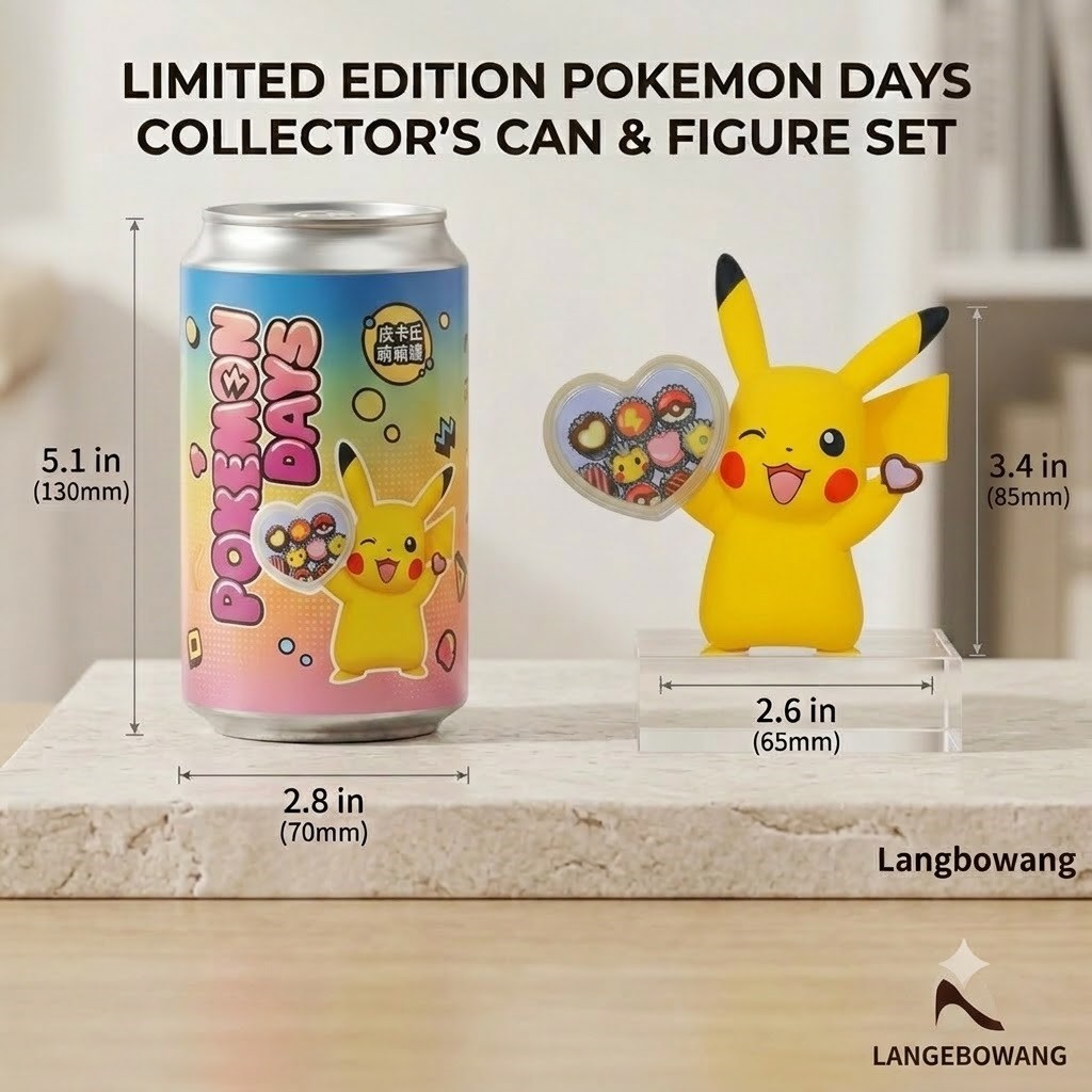 Langbowang Pokemon Days Limited Edition Chocolates Pikachu Collector’s Can & Fig
