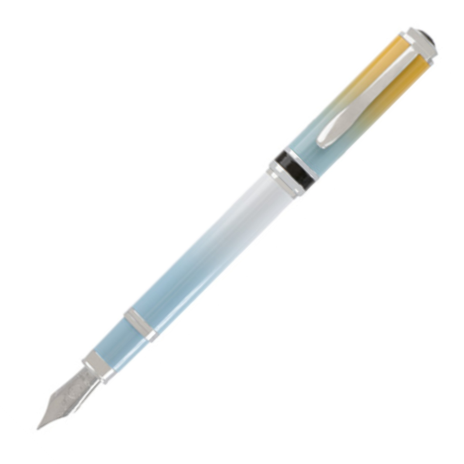Monteverde Innova Ombre Fusion Bliss (Gold/Blue/White) Fountain Pen, New in Box