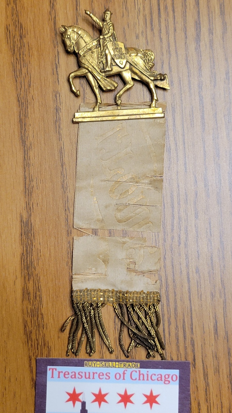 Rare WWI To The Front Ribbon Hallmarked Steiner Engraving & Badge Company USA