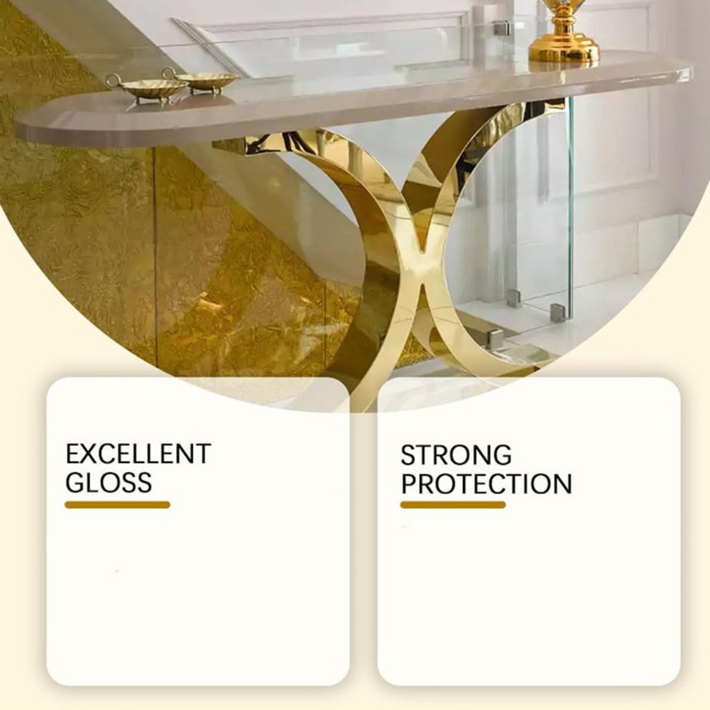 Weather Resistant Water-Based Gold Paint, Water Based Gold Leaf Paint W/ Brush