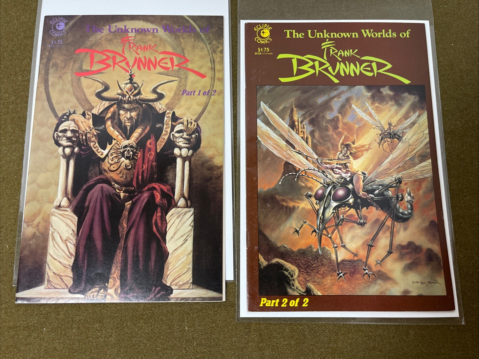 The Unknown Worlds of Frank Brunner #1-2 (1985) High Grade Eclipse Comics Horror