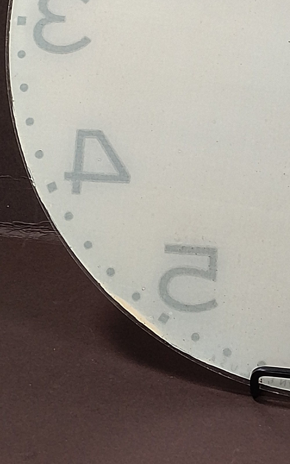 Vintage PAM 14 3/8 Glass Clock Dials RARE Amazing Condition “ELGIN WATCHES”