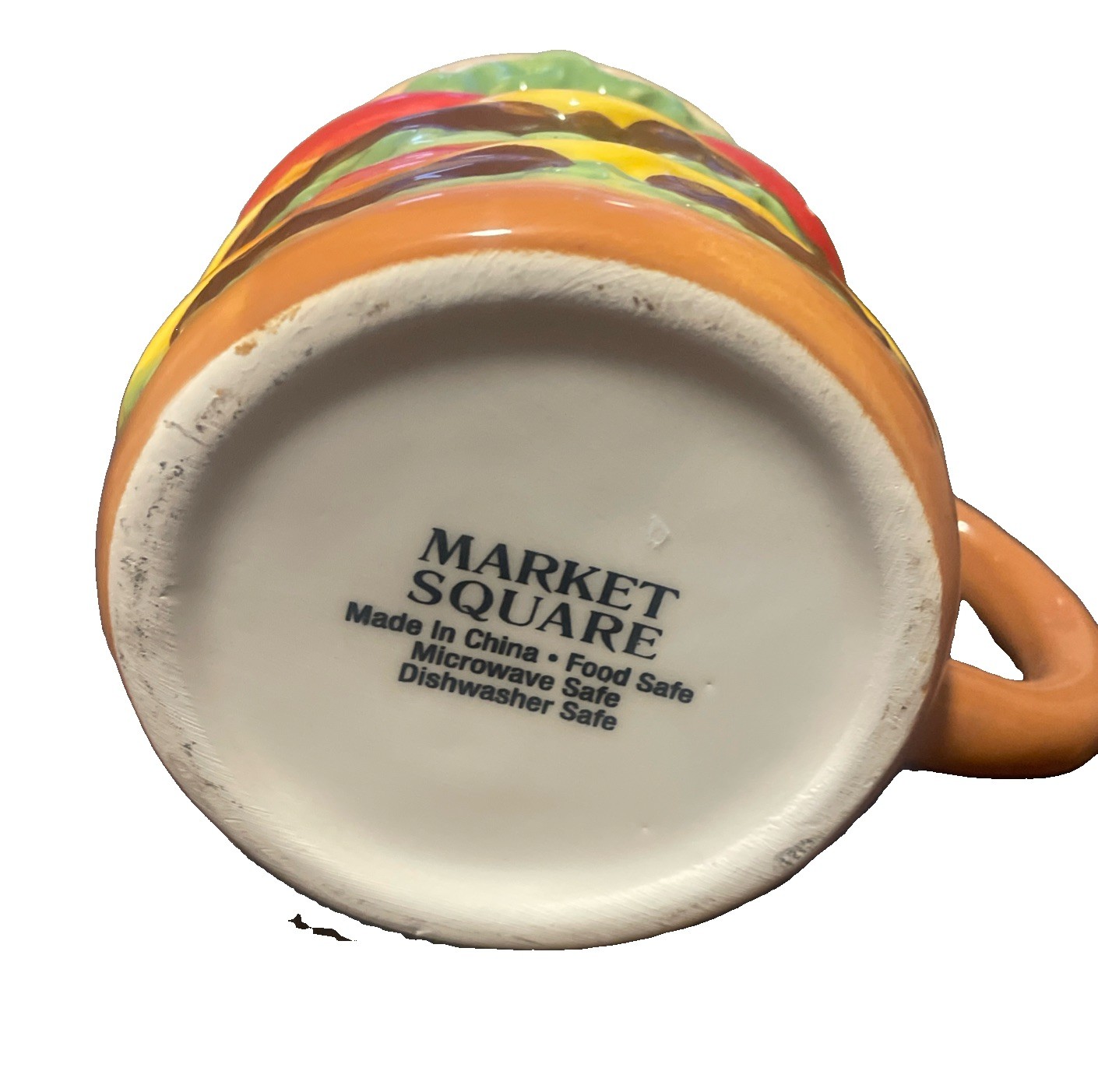3D Hamburger Coffee Mug Cup Ceramic Novelty Cheeseburger 16oz Double Decker