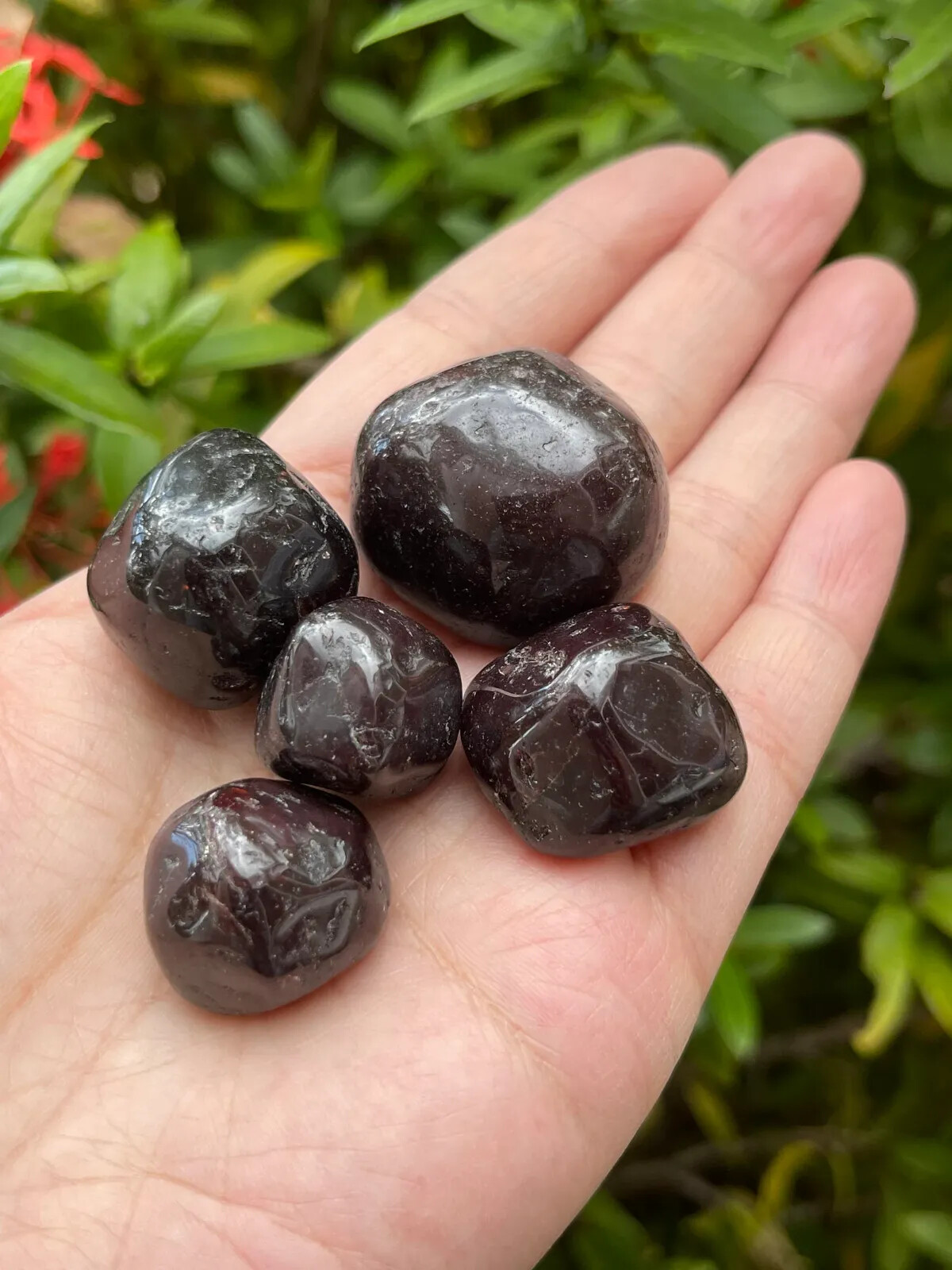 Grade A++ Garnet Tumbled Stone, 0.75″-1.25″ Garnet Polished Stone, Wholesale Lot