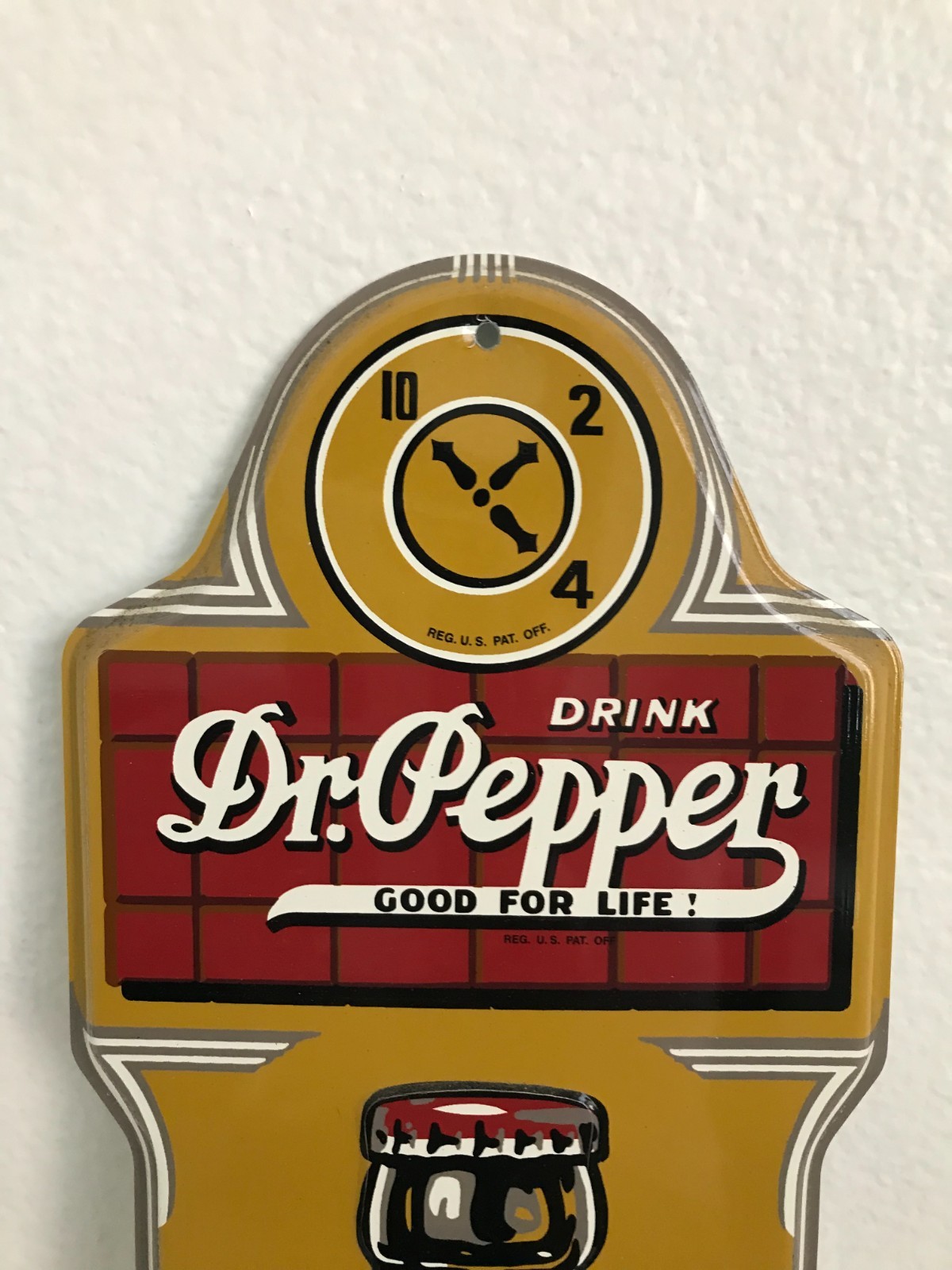 ” New Old Stock” Reissue 1930s Dr. Pepper Advertising Thermometer 1998-2000 Made