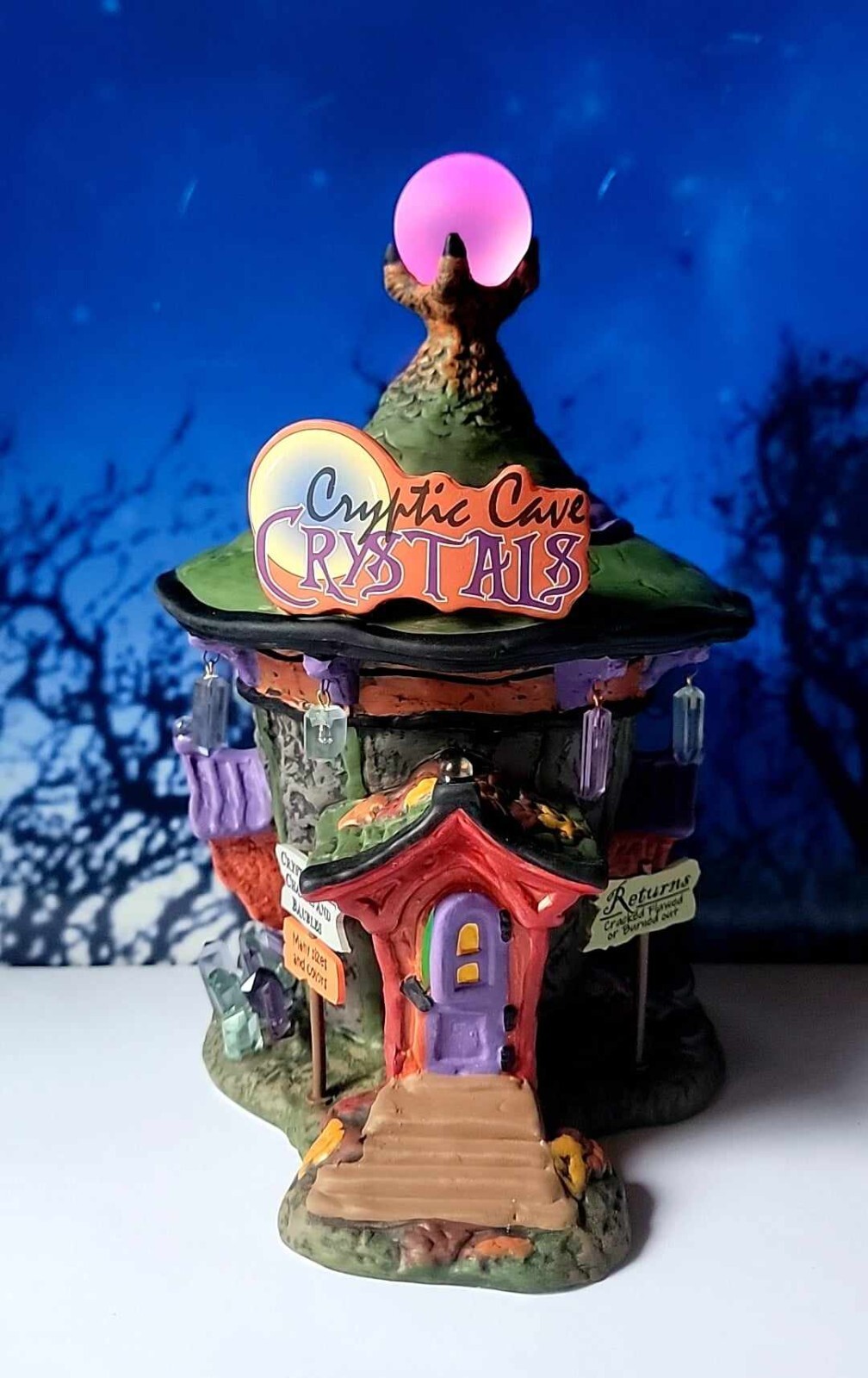 DEPT 56 Witch Hollow CRYPTIC CAVE CRYSTALS! Snow Village Halloween, Very cool