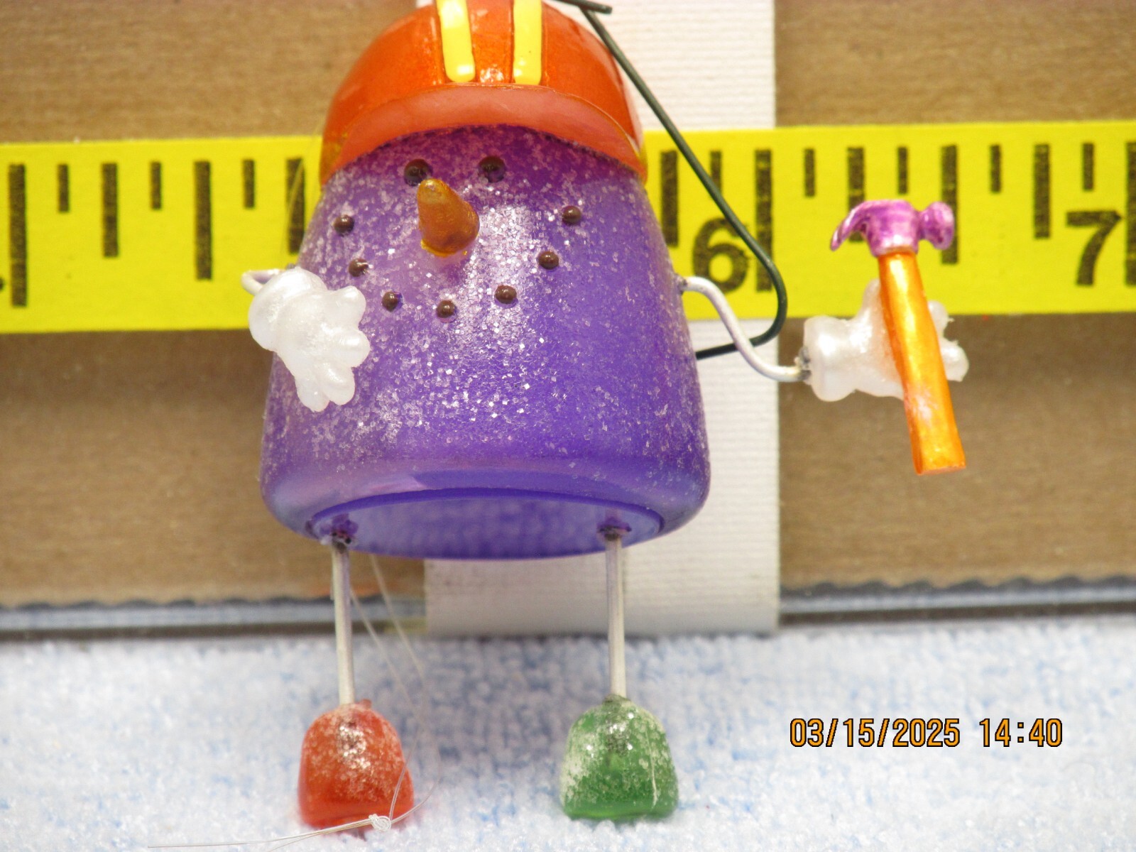 The listing is for:(1)Purple Gum Drop Handyman Christmas Tree Ornament