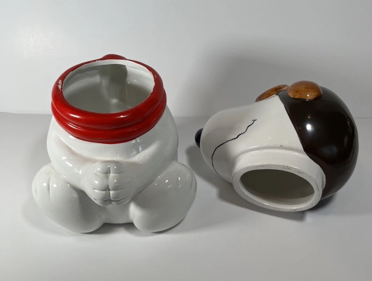 Vintage 1994 Snoopy WWI Flying Ace ceramic Cookie Jar, Benjamin & Medwin