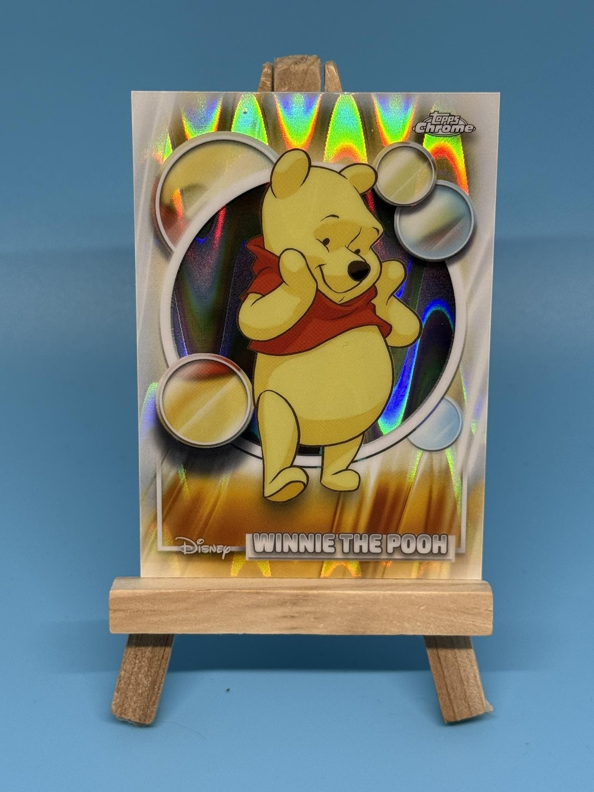 2026 Topps Chrome Disney #100 Winnie the Pooh Raywave Refractor