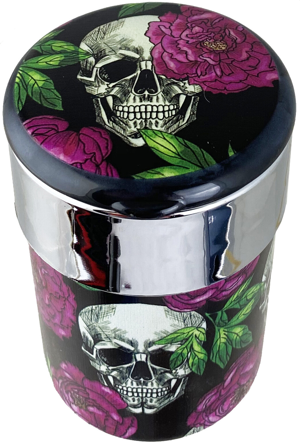 Portable Car Travel Cigarette Cylinder Skull Ashtray Holder Cup -LED Light