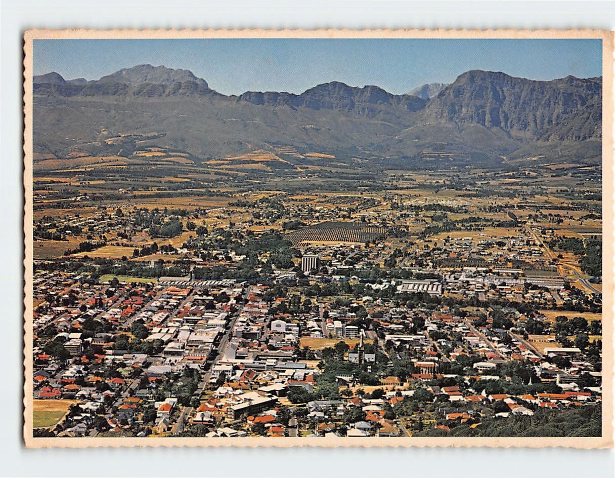 Postcard Aerial View Paarl Western Cape South Africa