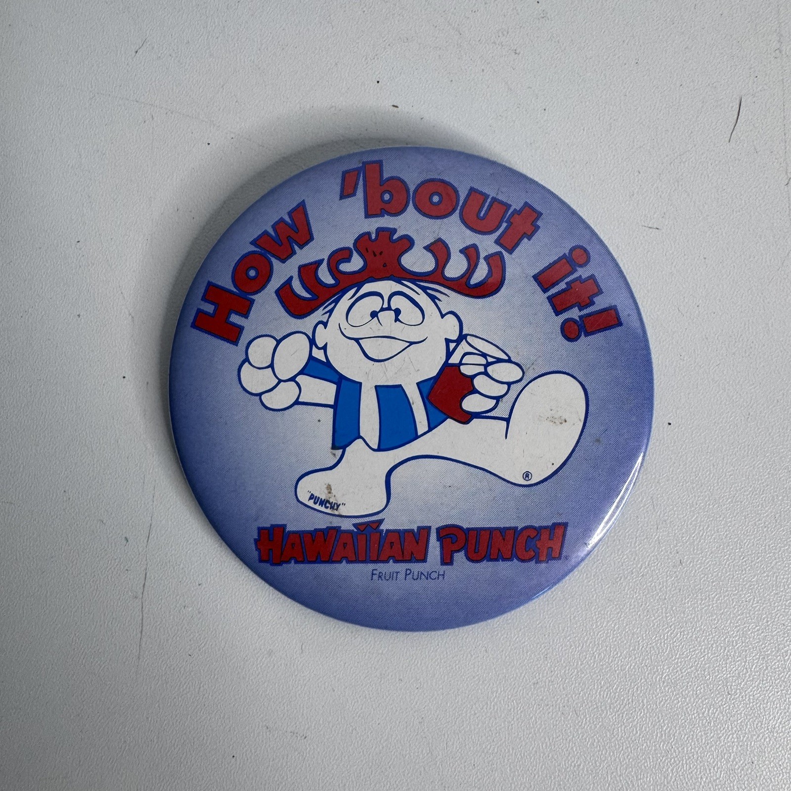 Vintage HAWAIIAN PUNCH Pinback Button PUNCHY Pin