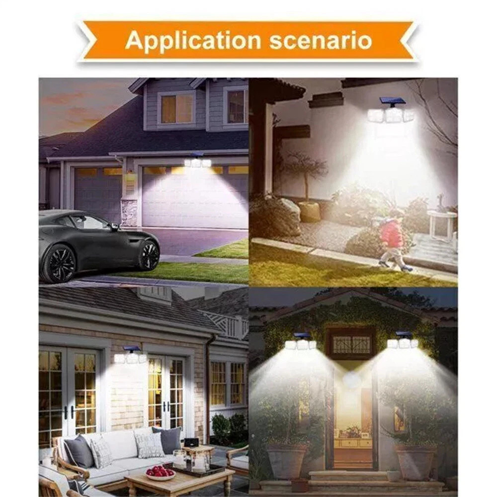 2 Pack LED Motion Sensor Solar Lights Outdoor IP65 Waterproof Security Lamp New