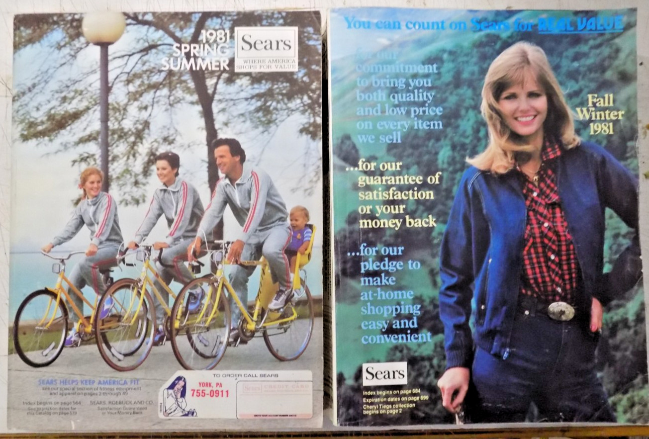 SEARS ROEBUCK 1981 Spring Summer and Fall Winter Two CATALOGS