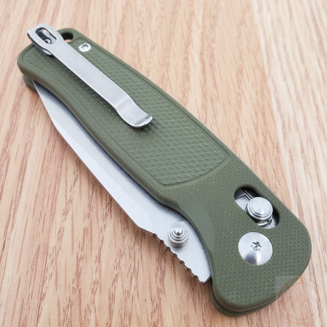 CJRB Shale Folding Knife 3.13″ Stonewash Finish AR-RPM9 Steel Blade G10 Handle