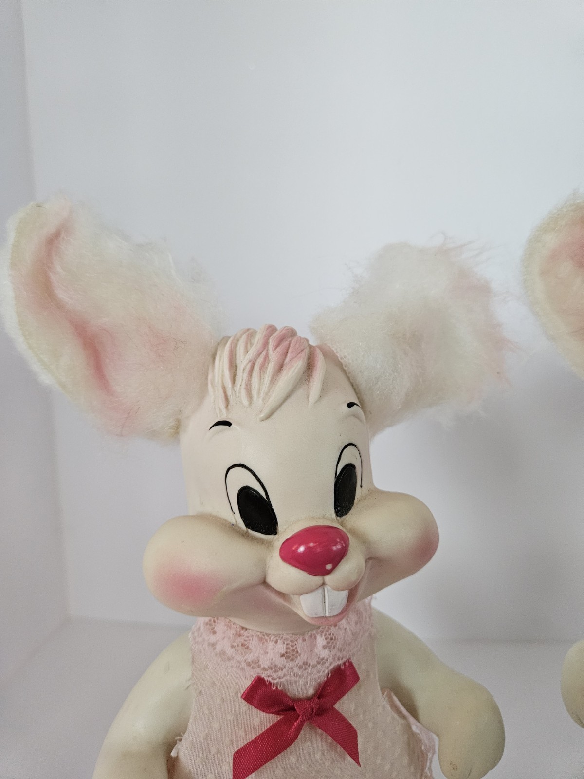 VTG Kitschy Bunny Piggy Banks Custom Line ’76. Pair Girl/Boy Cartoon Bunnies.