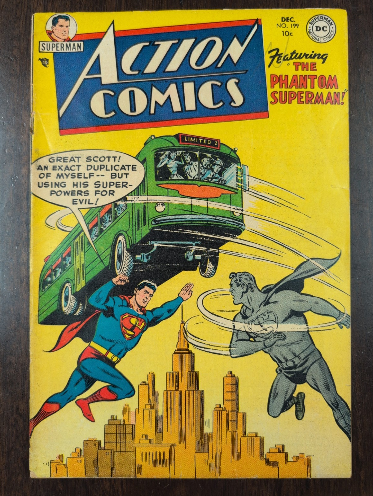 Action Comics 199 DC Comics Golden Age Superman 1954 “Phantom Superman!”