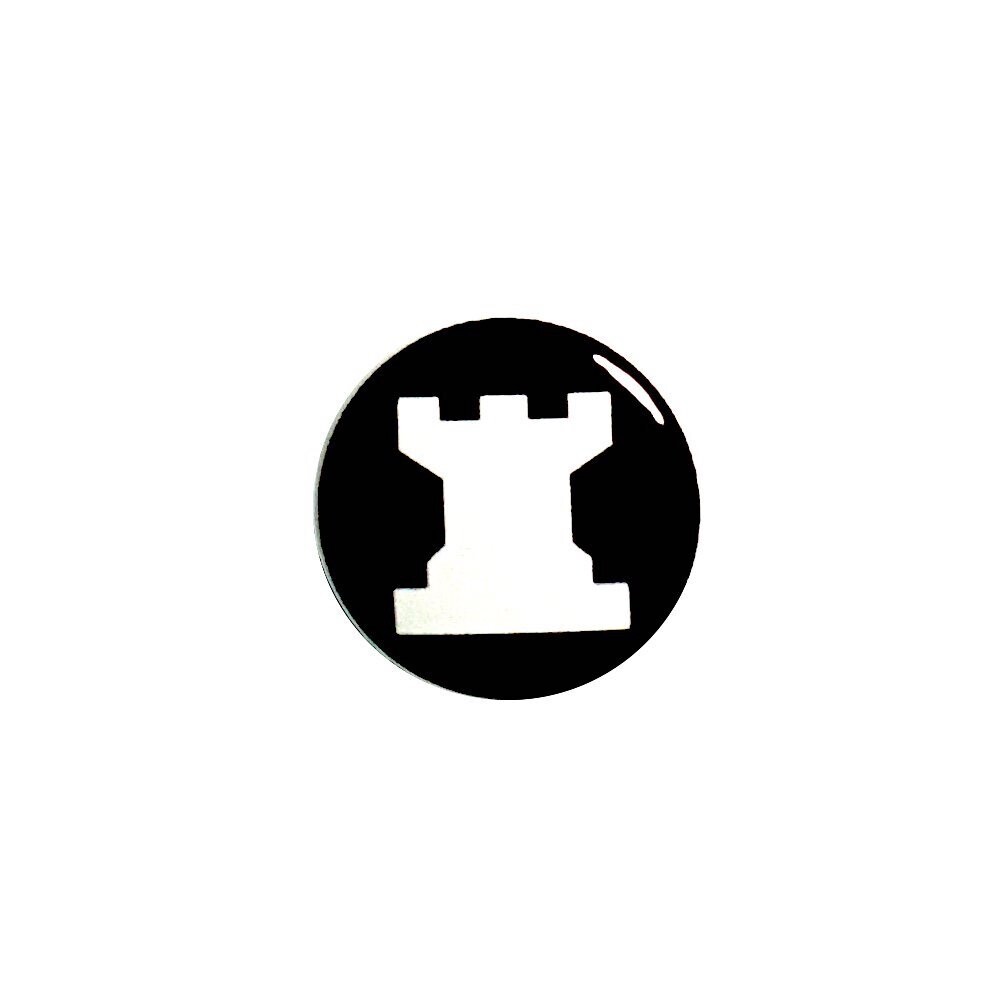 Vintage 80s 90s Style Pin Button Chess Symbol Button Pin Rook Cool Rad 1” 57-30