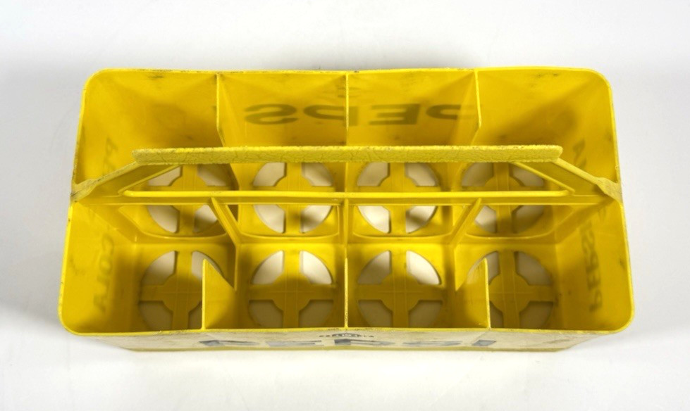 Vintage Pepsi-Cola Plastic Yellow Bottle Carrier – Holds 8 Bottles