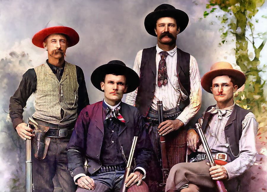 Old West Texas Ranger 1888 Cowboys Lawmen 8 x 10 photo Rare Colorized