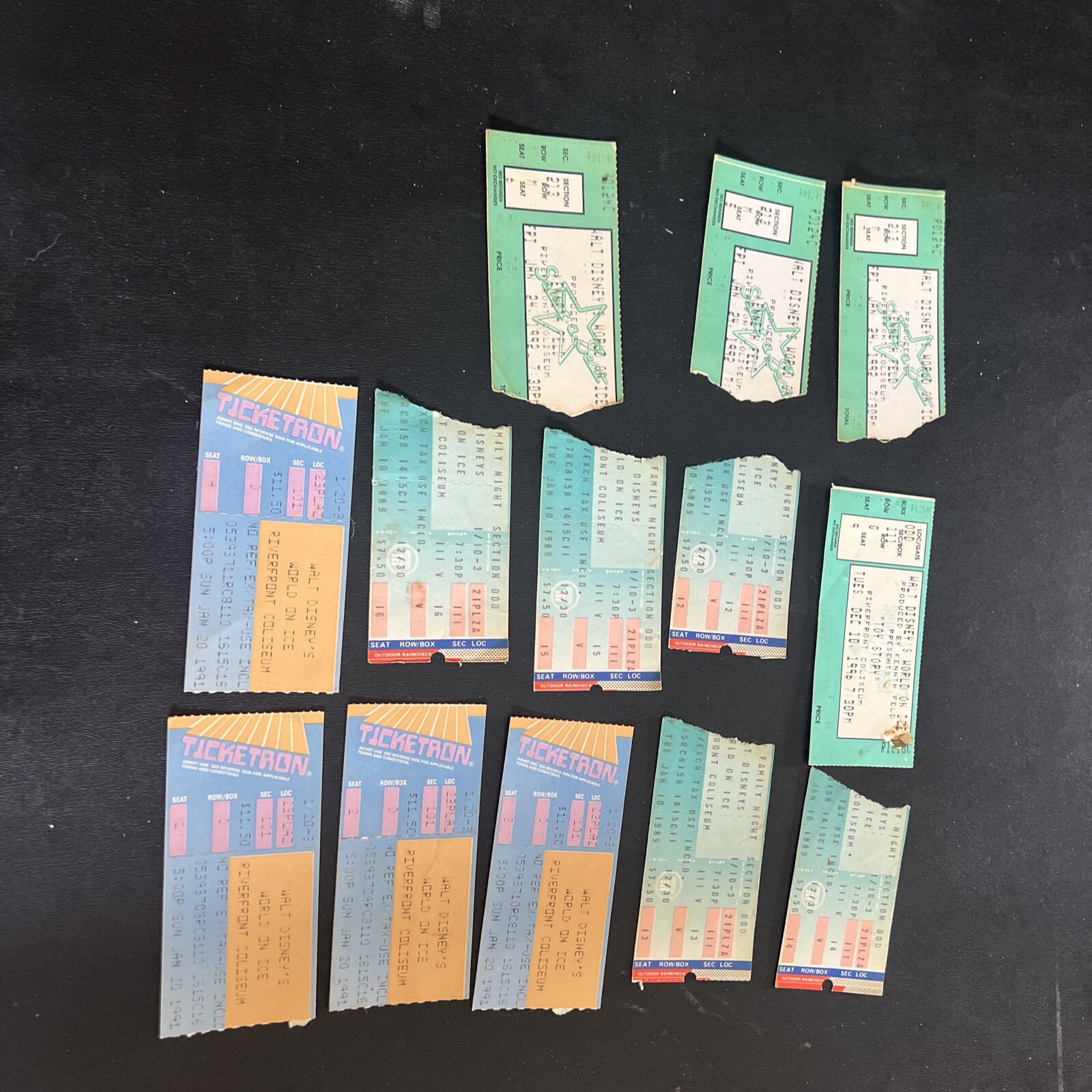 Vintage Disney On Ice & World On Ice Ticket Stubs