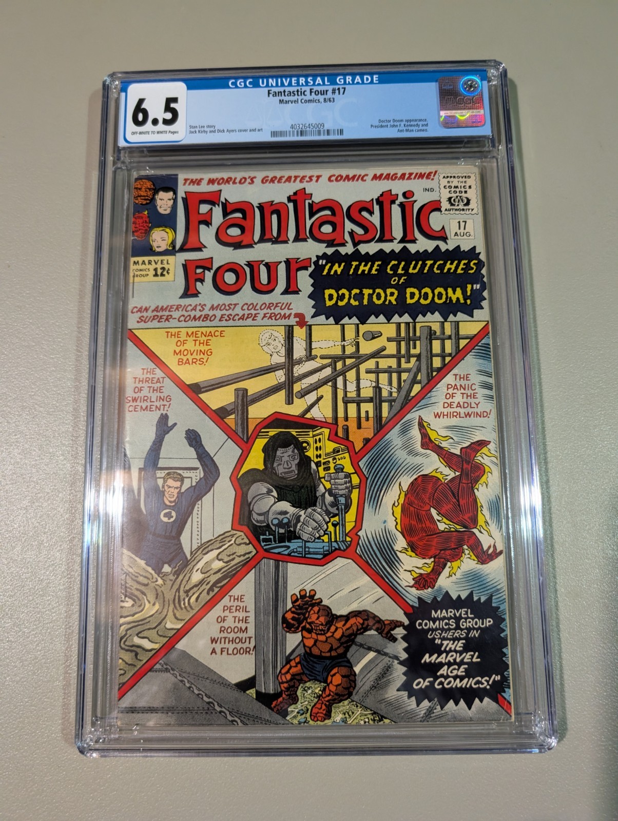 Fantastic Four #17 1963 CGC 6.5 OW-W Pages – Doctor Doom appearance!