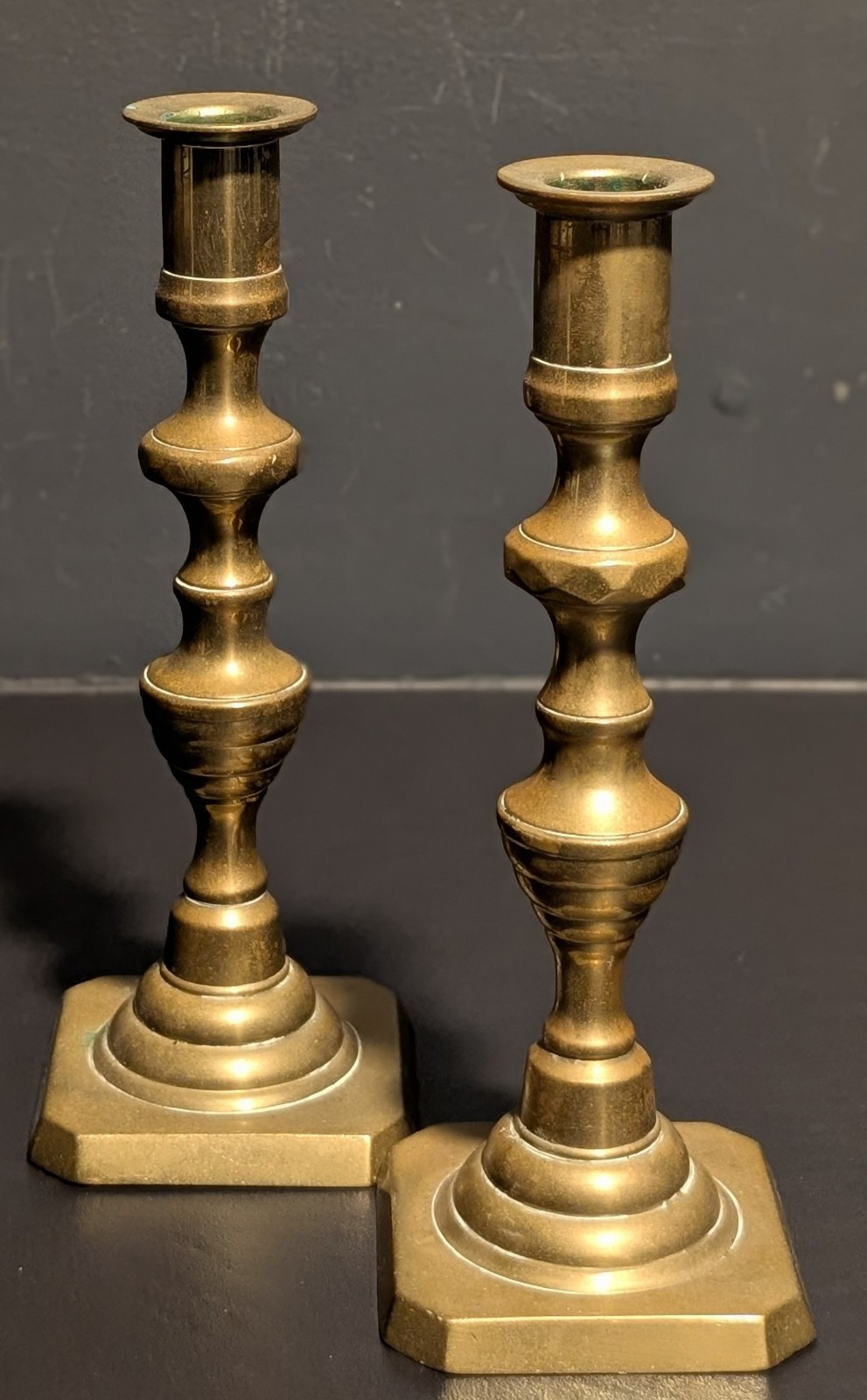 Antique Rostand Brass Candlestick Set of 2 – 9″