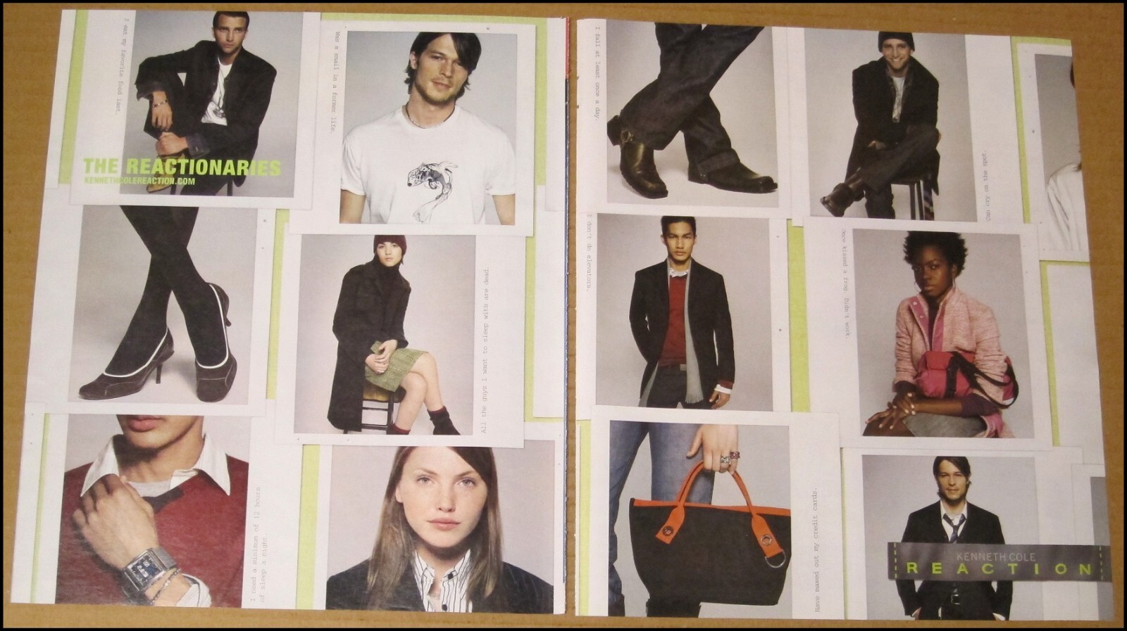 2004 Kenneth Cole Reaction 2-Page Print Ad Vintage Advertisement Fashion Brand