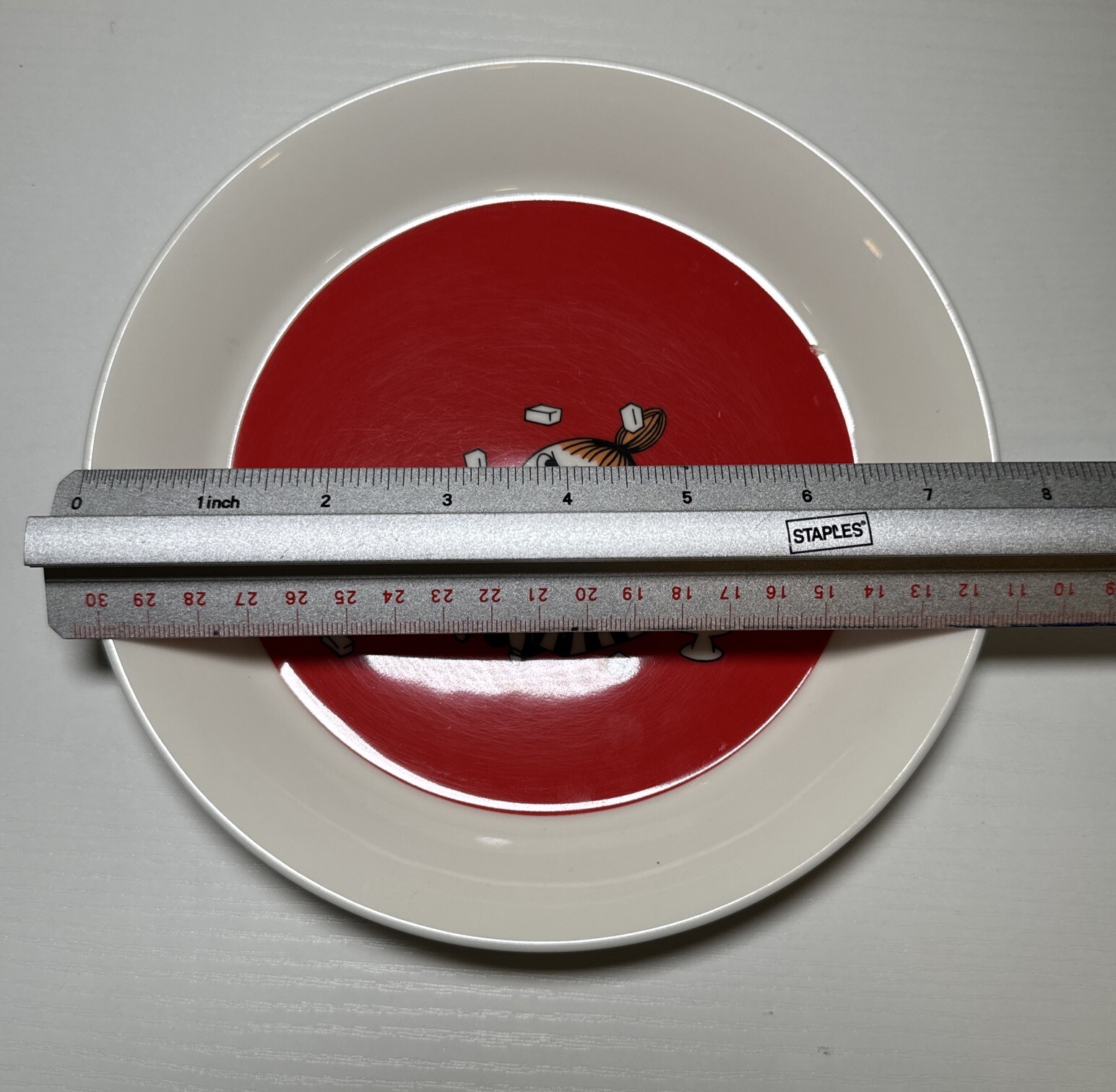 Moomin Arabia Finland Plate Me Little My By Arabia Red CR0418 7 3/4”