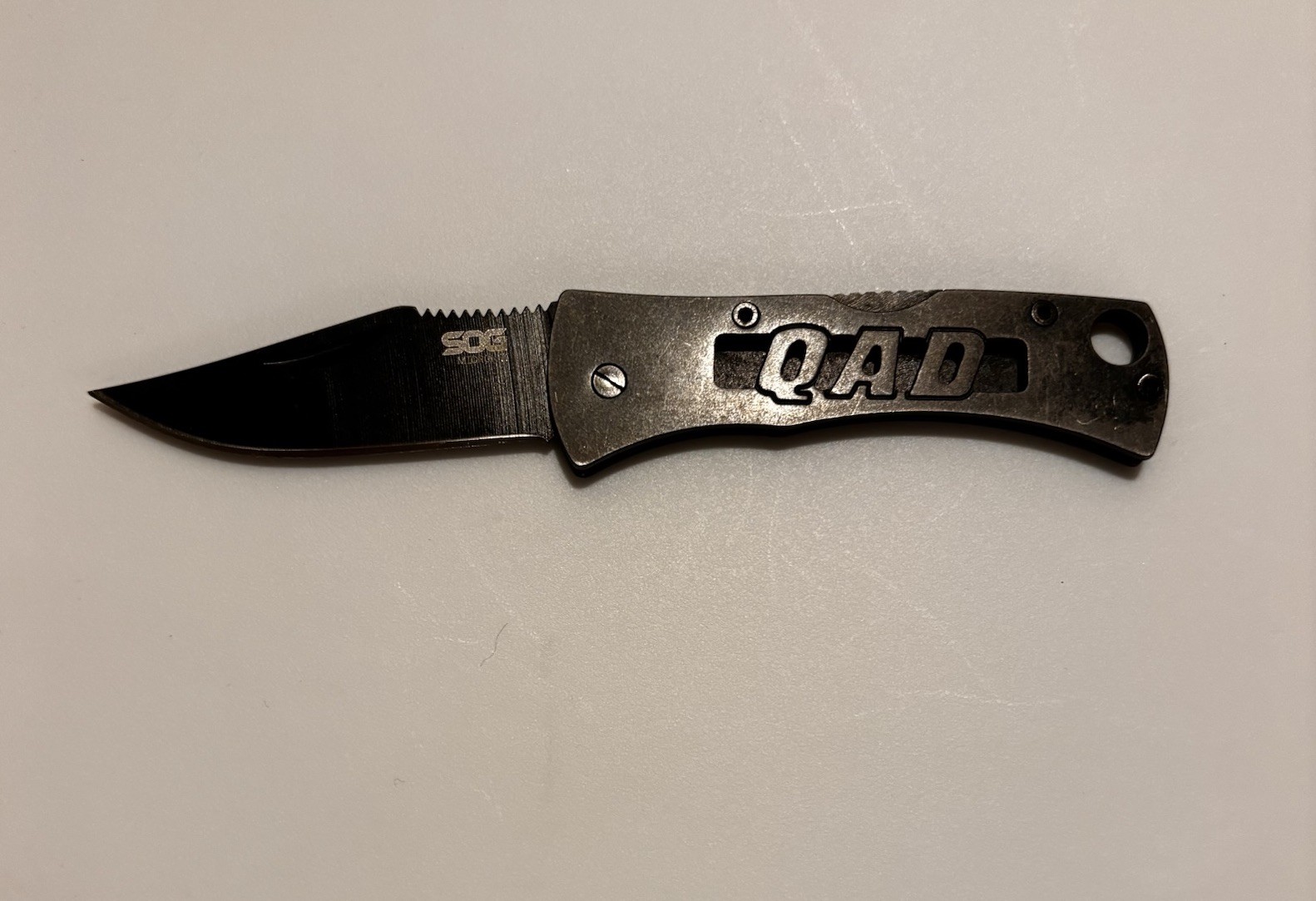 QAD Quality Archery Designs SOG Micron II Folding Pocket Knife Black