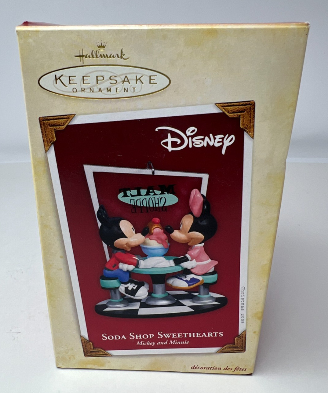 Hallmark Keepsake Ornament 2005 “Soda Shop Sweethearts” Mickey & Minnie