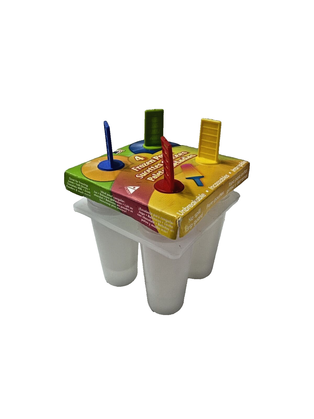 ARROW NEW IN PACKAGE 4Pk Multi-Color 3.5″ Frozen Popsicle/Juice/Much More Molds
