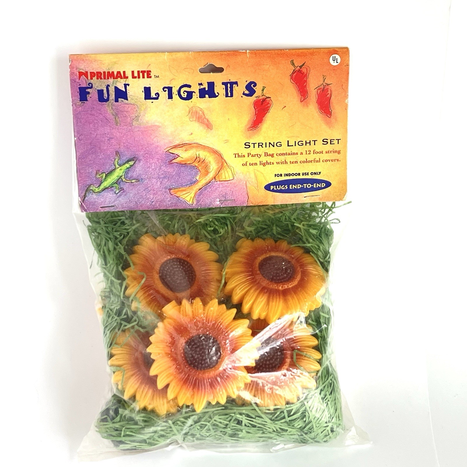 Sunflowers Patio String Lights Summer Party Indoor Outdoor Blow Mold 10 Flowers