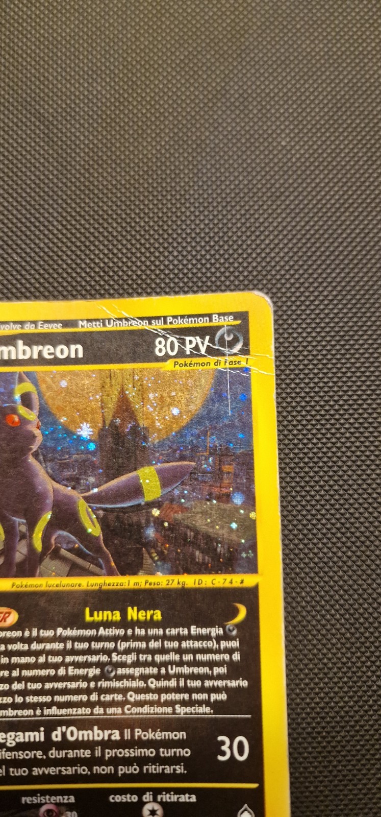 Pokemon Umbreon Acquapolis H29/H32 – Holo – Italian – Poor Con Swirl