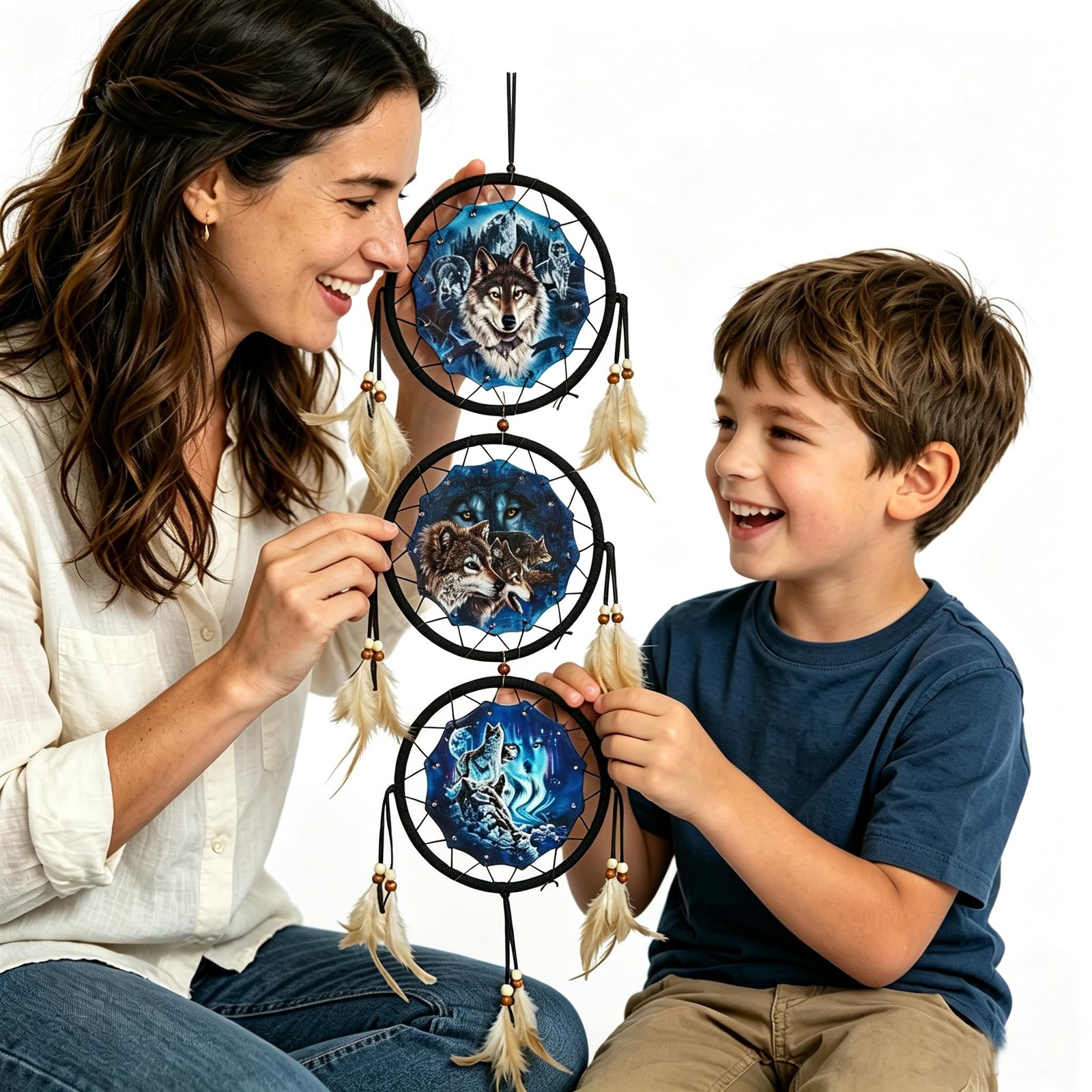 Wolf Eagle Bear Dream Catcher Bedroom Wall Decor, Christmas Home Decoration,