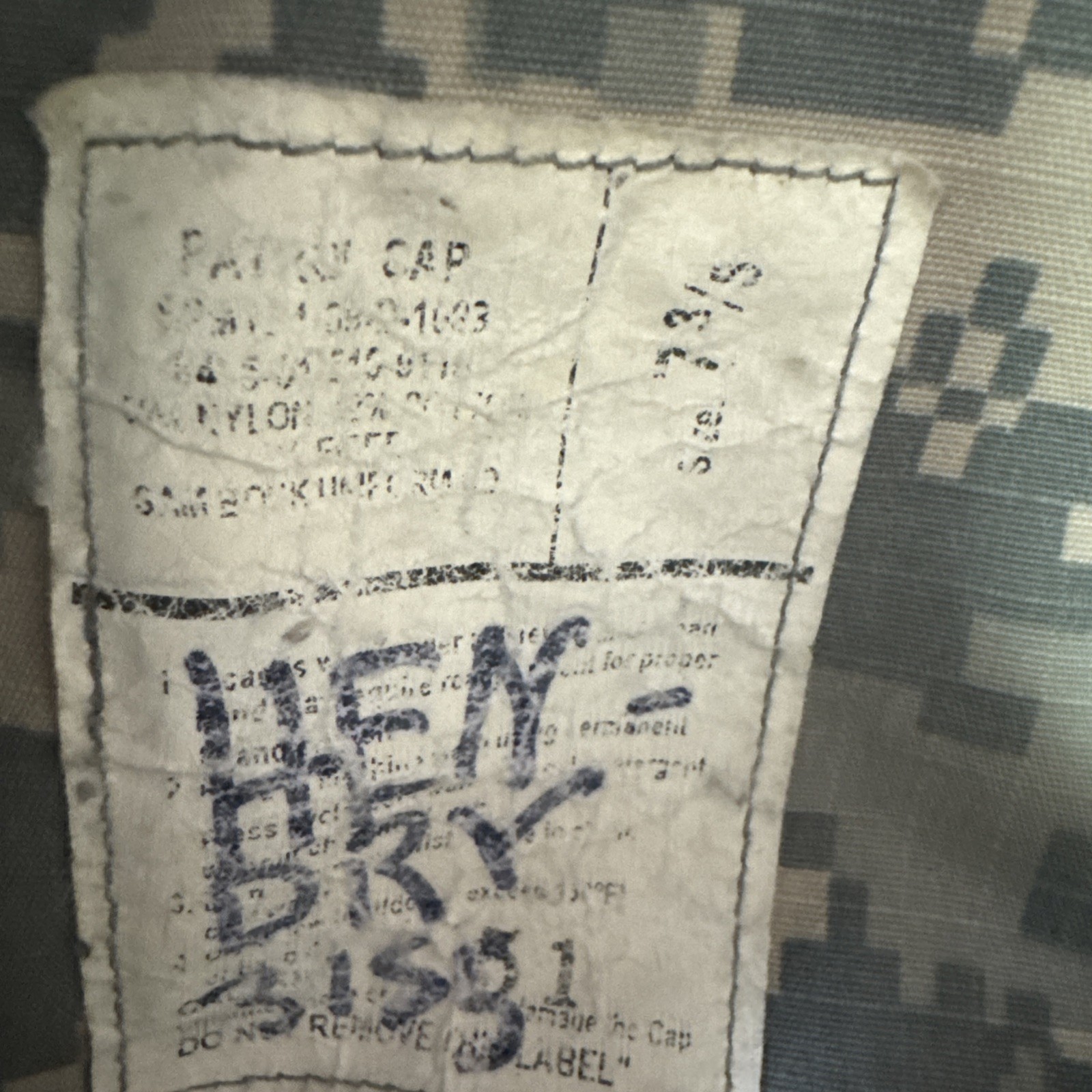 7 3/8 – USGI Patrol Cap/Hat ACU Digital Camo Army Army Cobat Uniform E352