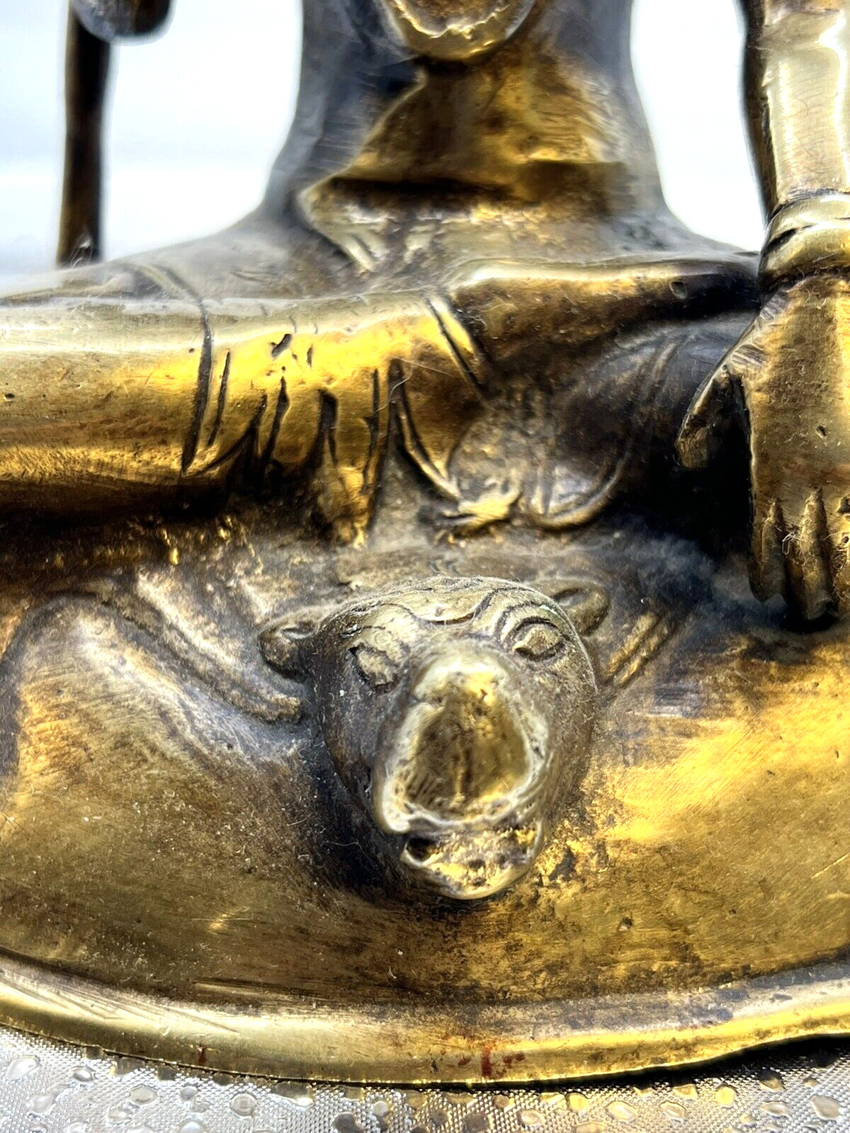 Antique Lost Wax Bronze Sculpture Hindu God Lord Shiva in Lotus position