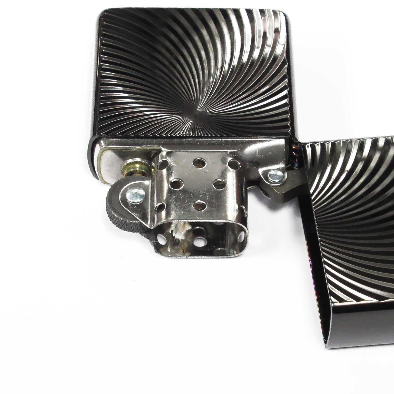 Zippo Armor Case Wave Both Sides Deep Etching Black Titanium Coating Japan Cool