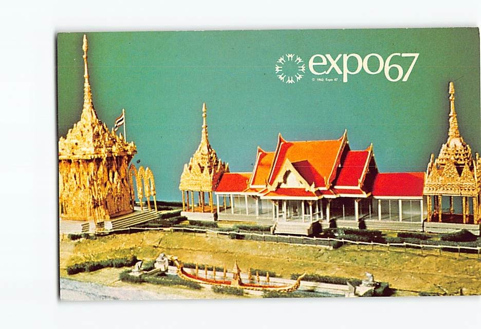 Postcard Thailand Pavilion Expo 67 Montreal Quebec Canada