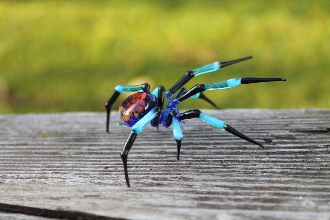 Glass Spider Art Glass Collectible Figurine Spider Glass Spider Glass Decor Gift